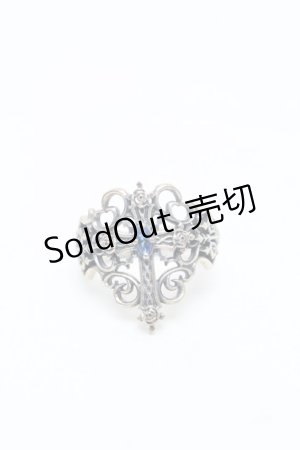 画像: Moi-meme-Moitie / クロス燭台リング 11号 黒 S-26-03-04-013-MO-ZA-HR-ZS