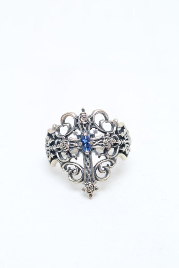 画像1: Moi-meme-Moitie / クロス燭台リング 11号 黒 S-26-03-04-013-MO-ZA-HR-ZS (1)