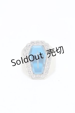 画像: Moi-meme-Moitie / ビーズ棺リング 11号 青ｘシルバー S-26-03-04-014-MO-AC-HR-ZS