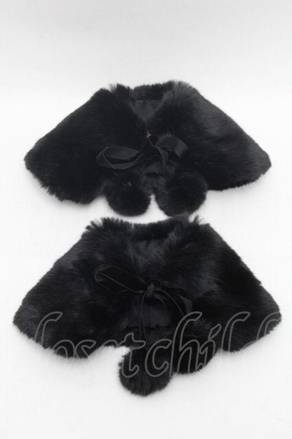 画像1: Angelic Pretty / Girlyファーアンクルカバー  黒 S-26-03-04-015-AP-ZA-HR-ZS (1)