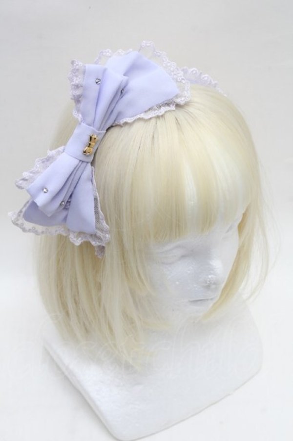 画像1: Angelic Pretty / ななめシフォンカチューシャ  ラベンダー S-26-03-04-022-AP-AC-HR-ZS (1)