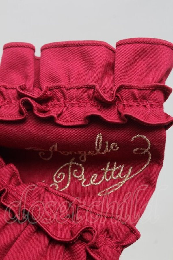 画像2: Angelic Pretty / ロゴ刺繍フリルリボンカチューシャ  赤 S-26-03-04-025-AP-AC-AS-ZS (2)