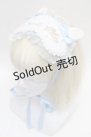 画像: Angelic Pretty / Snow Bunnyアイマスクキャノティエ  白ｘサックス S-26-03-04-029-AP-AC-HR-ZS