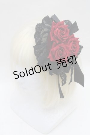 画像: Chalmiere / ウィンターローズクリップ  黒×赤 S-26-03-04-031-0-AC-HR-ZS