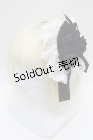 画像: Chalmiere / ウィンターローズクリップ  黒×白 S-26-03-04-033-0-AC-HR-ZS