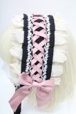 画像2: LOLITA / ヘッドドレス  黒ｘピンク S-26-03-04-035-LO-ZA-AS-ZS (2)