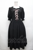 画像1: m petit by misako / AMレースアップワンピース M 黒 S-26-03-06-028-LO-OP-AS-ZS (1)