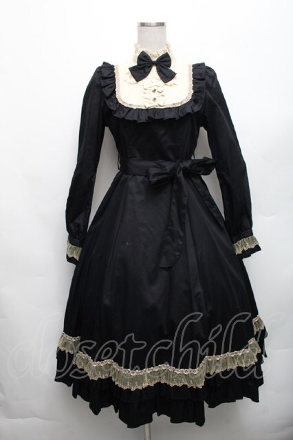 画像1: Victorian maiden / クラシカルドールロングドレス  黒 S-26-03-06-032-CL-OP-AS-ZS (1)