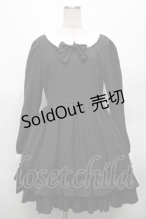 画像: MARBLE / 衿付きバイカラーワンピース XL 黒ｘ白 S-26-03-06-034-GO-TO-HR-ZS