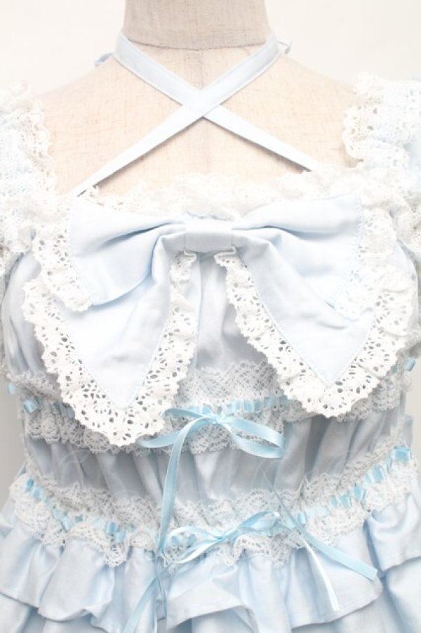 画像3: BABY,THE STARS SHINE BRIGHT / シャーリングベビードールジャンパースカート（2022年）  サックス S-26-03-06-037-BA-OP-AS-ZS (3)