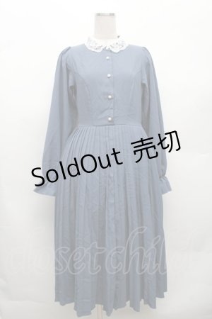 画像: m petit by misako / AM*レースエリプリーツワンピース M ブルー S-26-03-06-038-LO-OP-AS-ZS
