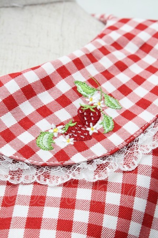 画像3: FLC / hsギンガムマルエリワンピース M 赤ｘ白 S-26-03-06-040-LO-OP-HR-ZS (3)