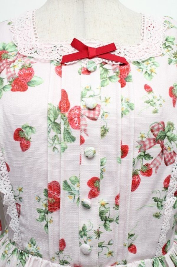 画像3: axes femme kawaii / クラシックベリーワンピース  ピンク S-26-03-06-041-AX-OP-AS-ZS (3)