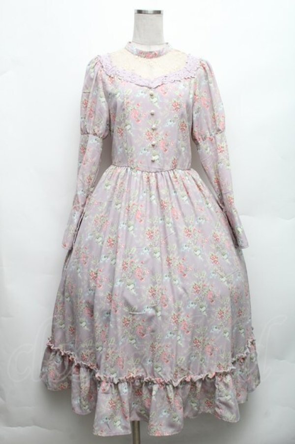 画像1: Kurumi Collaboration / KRハナジゴスリーブワンピース M ラベンダー S-26-03-06-042-GO-OP-HR-ZS (1)