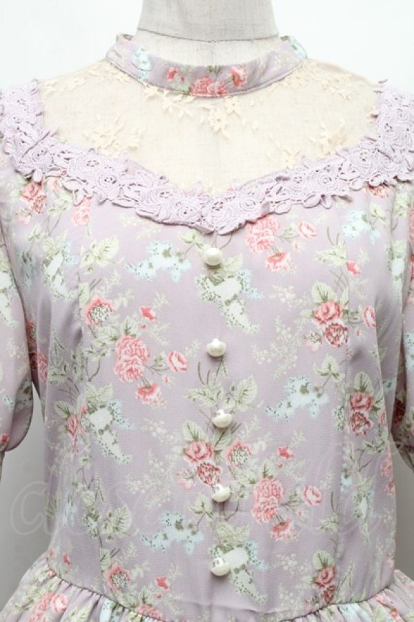 画像3: Kurumi Collaboration / KRハナジゴスリーブワンピース M ラベンダー S-26-03-06-042-GO-OP-HR-ZS (3)