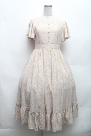 画像: evelyn / 肩フリル花柄ワンピース  ピンク S-26-03-06-043-LO-OP-HR-ZS