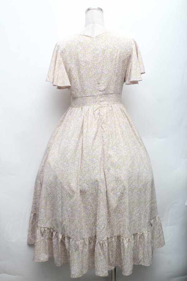 画像2: evelyn / 肩フリル花柄ワンピース  ピンク S-26-03-06-043-LO-OP-HR-ZS (2)