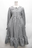 画像1: FLC / 星名桜子/ギンガムチェックワンピース M 黒ｘ白 S-26-03-06-047-LO-OP-AS-ZS (1)
