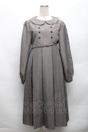 画像: FLC / チェック柄ボックスプリーツワンピース M グレー S-26-03-06-048-LO-OP-HR-ZS