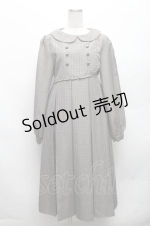 画像: FLC / チェック柄ボックスプリーツワンピース M グレー S-26-03-06-048-LO-OP-HR-ZS