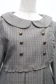 画像3: FLC / チェック柄ボックスプリーツワンピース M グレー S-26-03-06-048-LO-OP-HR-ZS (3)