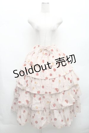 画像: PINK HOUSE / いちごプリントスカート  ピンク S-26-03-06-051-LO-SK-AS-ZS
