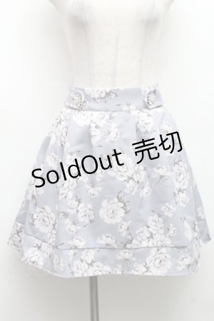 画像: evelyn / フラワービジュータックスカート  グレー S-26-03-06-052-LO-PA-HR-ZS