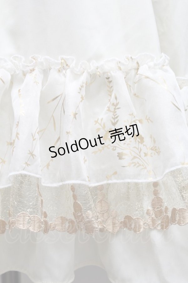 画像3: Precious CLOVE / 裾レースシフォンスカート  キナリ S-26-03-06-053-LO-TO-HR-ZS (3)