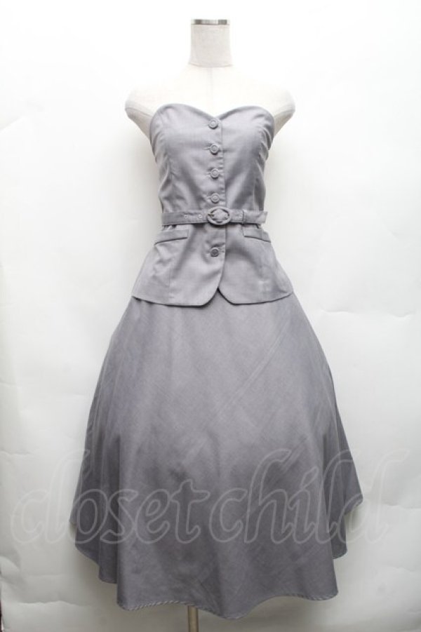 画像1: an another angelus / ビスチェセットアップ F グレー S-26-03-06-055-CA-OP-TE-ZS (1)