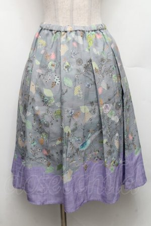 画像: Franche Lippee / ボーダースカート  サックス S-26-03-06-059-LO-SK-AS-ZS