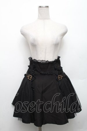 画像: Rojita / オーバーチュールウエストフリルスカート  黒 S-26-03-06-063-LO-SK-HR-ZS