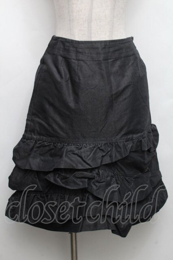 画像1: Jane Marple Dans Le Salon / デニムスカート  黒 S-26-03-06-065-JM-SK-AS-ZS (1)