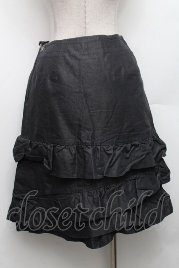 画像2: Jane Marple Dans Le Salon / デニムスカート  黒 S-26-03-06-065-JM-SK-AS-ZS (2)