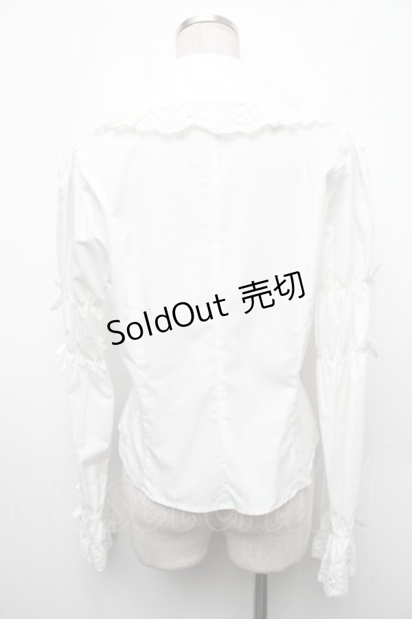 画像2: Innocent World / クラシカルリボンブラウス L 白 S-26-03-06-008-IW-BL-AS-ZS (2)