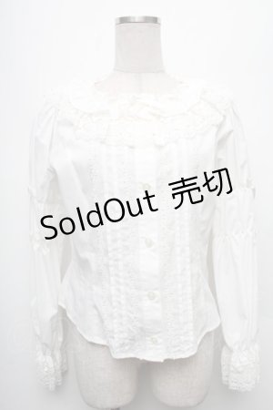 画像: Innocent World / トーションレースラウンドネックブラウス L 白 S-26-03-06-009-IW-BL-AS-ZS