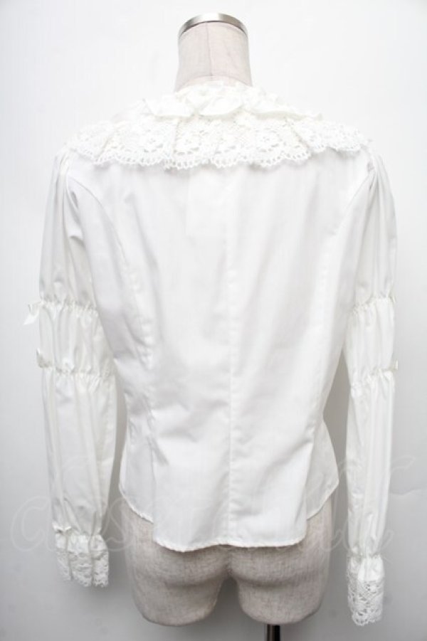 画像2: Innocent World / トーションレースラウンドネックブラウス L 白 S-26-03-06-009-IW-BL-AS-ZS (2)