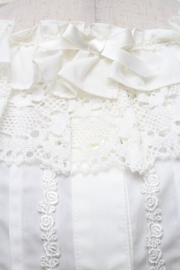 画像4: Innocent World / トーションレースラウンドネックブラウス L 白 S-26-03-06-009-IW-BL-AS-ZS (4)