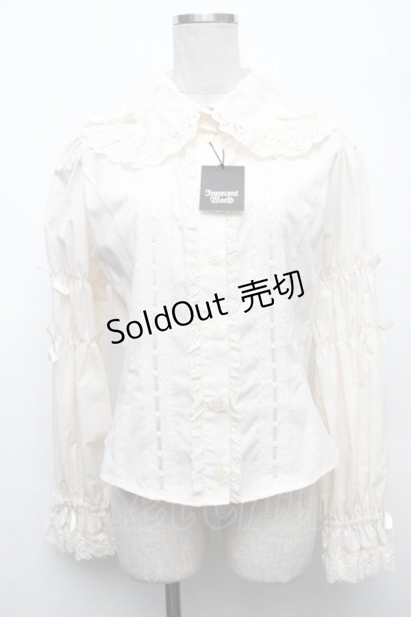 画像1: Innocent World / クラシカルリボンブラウス L オフ S-26-03-06-010-IW-BL-AS-ZS (1)