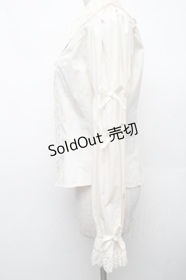 画像3: Innocent World / クラシカルリボンブラウス L オフ S-26-03-06-010-IW-BL-AS-ZS (3)