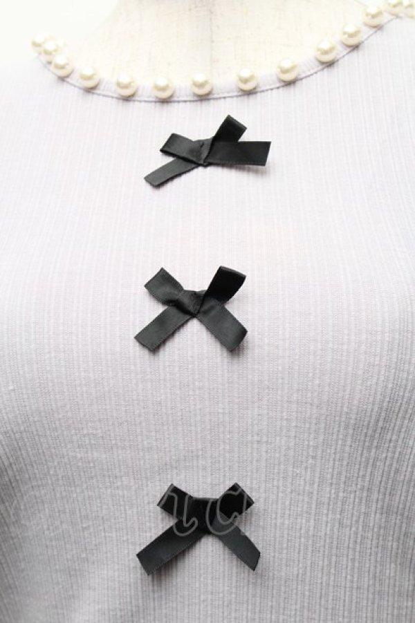 画像3: Ank Rouge / パールプチリボンリブニット  ラベンダー S-26-03-06-002-CA-TO-HR-ZS (3)