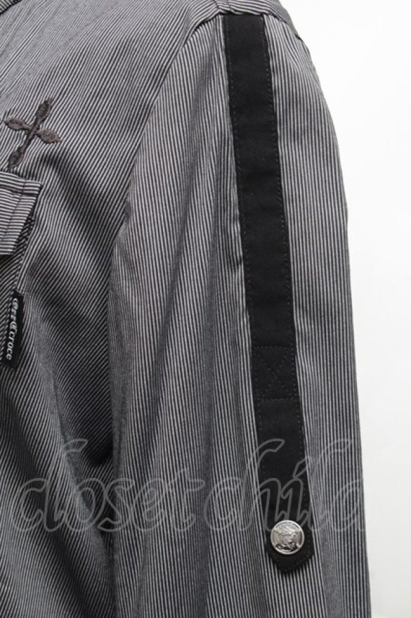 画像4: Ozz Croce / ロングシャツ  黒ｘ白 S-26-03-06-018-OO-TO-AS-ZS (4)