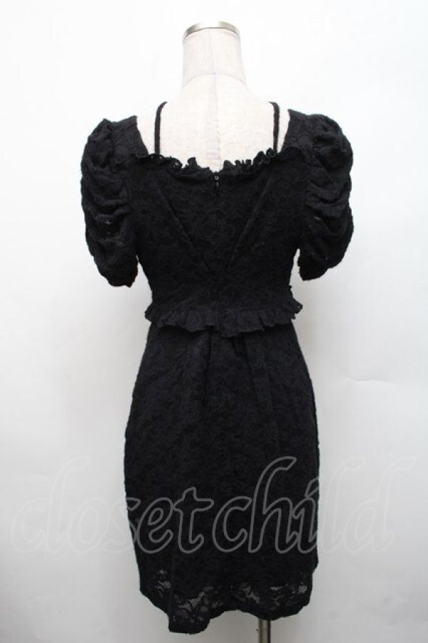 画像2: evelyn / 肩フリル花柄ワンピース  サックス S-26-03-06-019-LO-OP-HR-ZS (2)