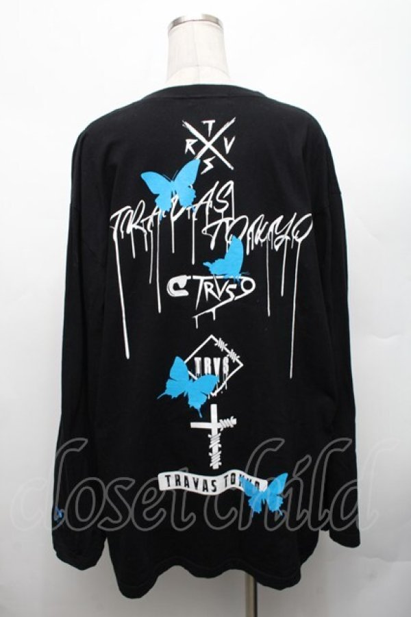 画像2: TRAVAS TOKYO / バタフライベアープリントロングスリーブカットソー  黒 S-26-03-06-022-PU-JA-AS-ZS (2)