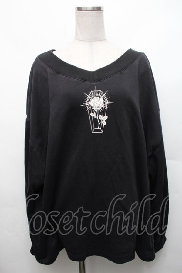 画像1: TRAVAS TOKYO / Vネックスウェット  黒 S-26-03-06-023-PU-TO-AS-ZS (1)