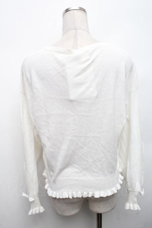 画像2: Secret Honey / リボンボタンカーディガン  白 S-26-03-06-024-CA-TO-HR-ZS (2)