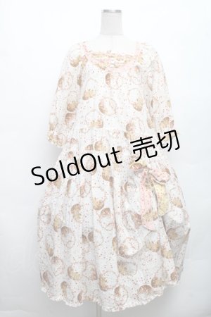 画像: PINK HOUSE / フラワーピクニックたくし上げワンピース  オフ S-26-03-08-033-LO-OP-AS-ZS