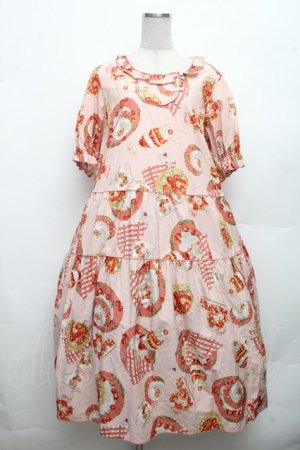 画像: PINK HOUSE / チェリーチェリー柄ワンピース  ピンク S-26-03-08-034-LO-OP-AS-ZS
