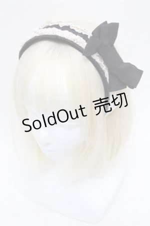 画像: LOLITA / リボンレースカチューシャ  黒 S-26-03-08-004-LO-AC-HR-ZS