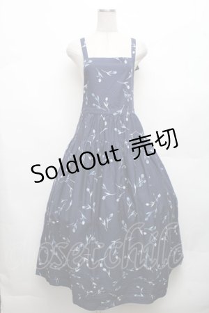 画像: PINK HOUSE / 水玉チューリップエプロンドレス  紺 S-26-03-08-035-LO-OP-AS-ZS