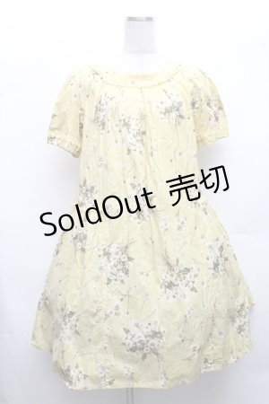 画像: PINK HOUSE / ヒナギクブーケ柄ワンピース  イエロー S-26-03-08-036-LO-SK-AS-ZS